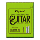 Cuerdas E, B, G, D, A Para Guitarra Acústica Orphee Tx Tx620