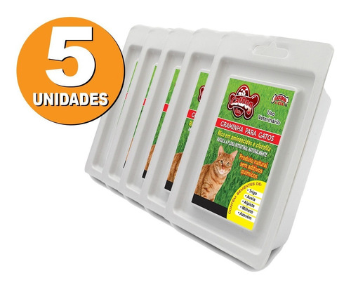 Graminha Para Gatos Cat Dog Petshop - 5 Unidades