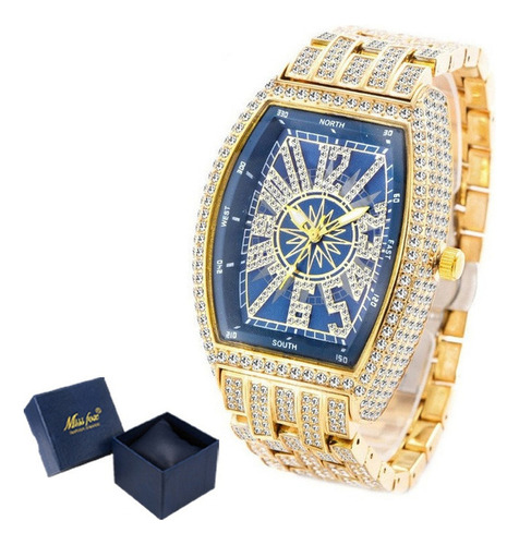 Reloj Clásico Missfox De Cuarzo Luminoso Con Diamantes