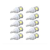 10 Bombillos Luces Led Cocuyos T10 Carro Y Moto 5 Led