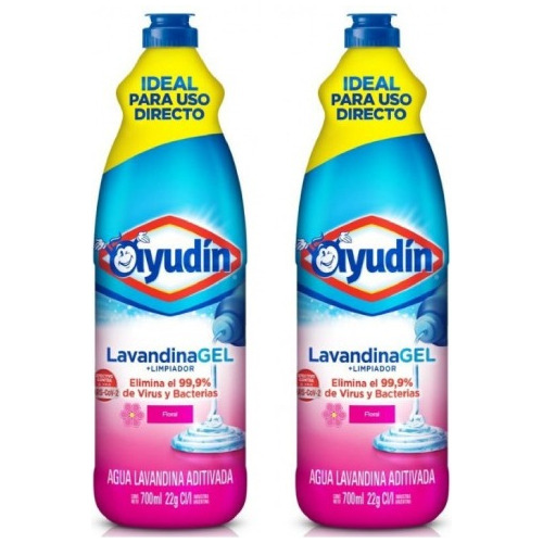 Lavandina En Gel Uso Directo Floral Ayudín 750ml Pack X2u