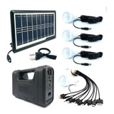 Panel Kit Solar Lampara ,3 Bombillos , Cargador, Linterna