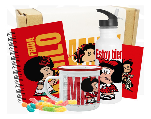 Caja De Regalo Mafalda / Kit Para Mamá Mafalda / Taza