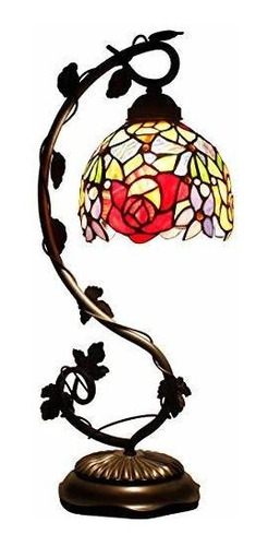 Lámpara De Mesa - Lámpara De Escritorio Tiffany, Estilo Rosa
