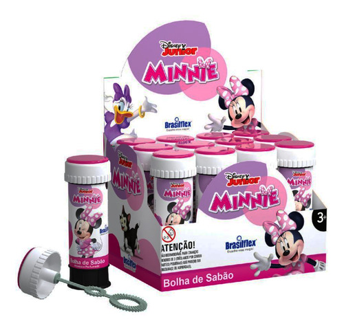 Bolha De Sabão Minnie C/ 12 Unidades Festa Lembrancinha