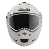 Casco Caberg Duke Rebatible Blanco Metal Con Pinlock