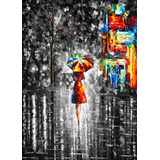Cuadros Abstractos Tipo Oleo En Canvas Artistíco | 90x140 Color Women Under The Rain