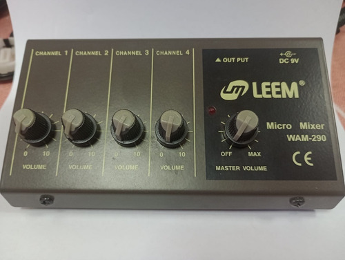 Leem Micro Mixer Wam-290 Mezclador Mixer De Línea 4 Canales