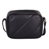 Bolsa Ck Para Mujer K60k611821 Acabado De Los Herrajes Níquel Color Black Correa De Hombro Negro Diseño De La Tela Liso