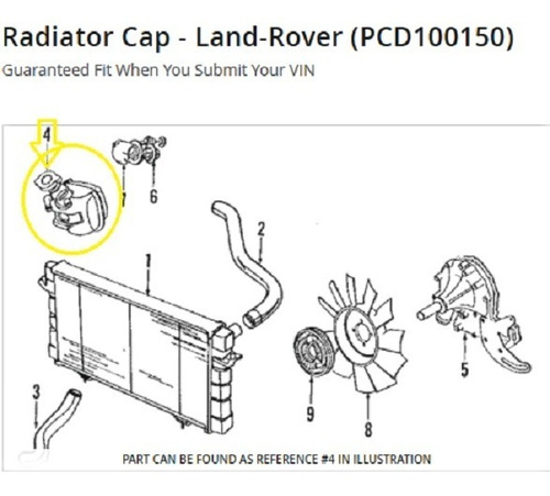 Tapa Metlica Radiador Land Range Rover Defender Discovery   Foto 3