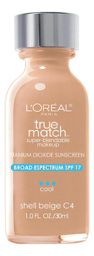 Base De Maquillaje L'oréal Paris True Match 71249220337.0 Tono C4 Shell Beige - 30ml