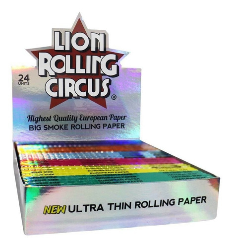 Caja De Seda Lion Rolling Circus, Papel De Liar Fino