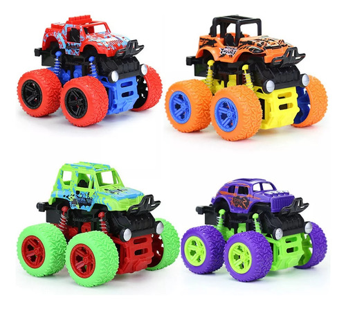 Monster Truck Inercial Todoterreno Vehículo Para Niños 4pcs