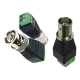 Conector Plug Bnc Macho Com Borne Para Cftv 10 Unidades