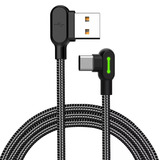 Cable Usb - Tipo C Gamer Mcdodo 90 Grados 1.2 Metros - Carga + Datos