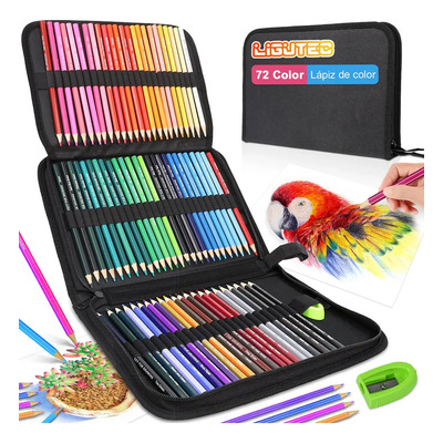 Ligutec 72 Lápices De Colores Para Colorear, Juego Profesional De Lápices Dibujo, Bocetos Y Sombreado Con Mina Blanda Y Estuche Con Cremallera, Lápices De Colores Para Adultos, Artistas, Profesional | MercadoLibre