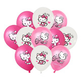 18pcs Hello Kitty Set De Fiesta Decoración Cumpleaños Globos