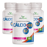 Kit Com 3 Cálcio+ D3+ K2 180 Cápsulas Natural Green