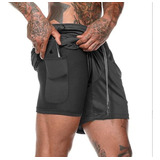 Gimnasio Short Con Licra Deportiva 2 En 1hombre Correr