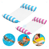 Kit 2 Boia Rede Piscina Cama Flutuante Deitado Reclinável