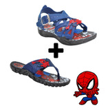 Kit 2 Pares Chinelo Sandalia Papete Infantil Super Herois