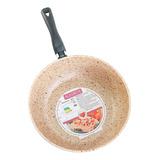 Frigideira Panela Wok Funda Grande 24cm Antiaderente 