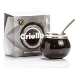 Mate Criollo Ceramica Acero Inoxidable Bombilla Caja Regalo