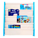 Rack Para Livros Infantil, Standbook Montessori Light Blue