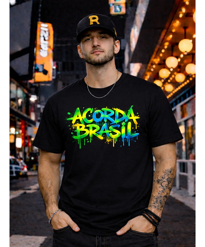 Camiseta Acorda Brasil Bolsonaro Eleições 2026 Fora Lula