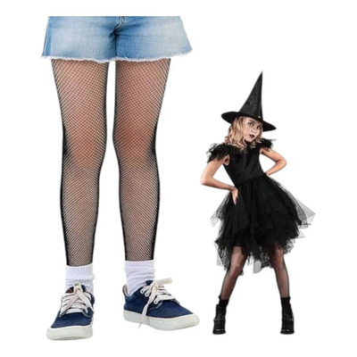 A Y Medias Red Mallas Niña Disfraz Bruja Infantil Halloween