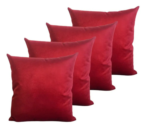 Kit 4 Capas De Almofadas Decorativas Suede 45x45 Aveludada | Parcelamento sem juros