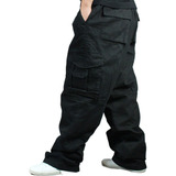 Pantalones De Hip Hop De Pierna Ancha Para Hombre, Holgados,