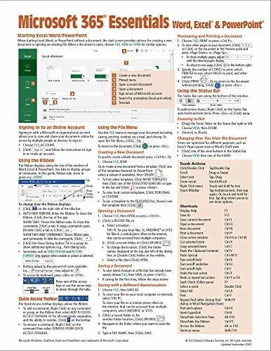 Book : Microsoft 365 (office 365) Essentials Quick Referenc