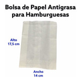 100 Bolsas Papel Parafina Hamburguesa Restaurant Domicilios