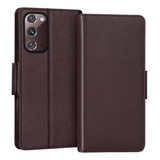 Fyy Funda Para Samsung Galaxy Note 20 6.7, Lujo [piel De Con