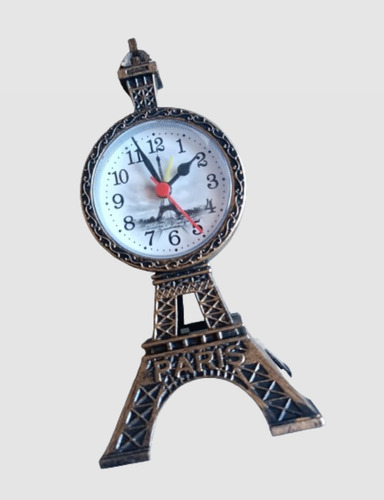 Reloj Con Alarma Despertador Paris Torre Eiffel 20cms Altura