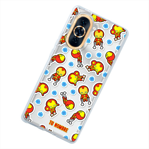 Funda Para Huawei Marvel Iron Man Tu Nombre Personalizado