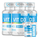 Kit Vitamina D3 2000ui + Vitaminas 180 Doses + Brinde