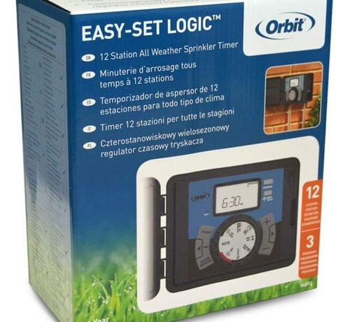 Programador De Riego Orbit Easy Logic 12 Estaciones Exterior Color Negro