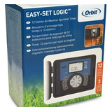 Programador De Riego Orbit Easy Logic 12 Estaciones Exterior Color Negro