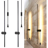 Ditoon - Lampara Moderna Led De Pared, Con Interruptor De En