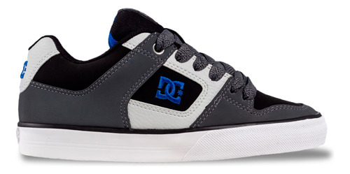 Zapatillas Dc Lifestyle Niño Pure (xksb) Gris-bco-azul Cli