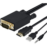 Hdmi A Vga Cable Chapado En Oro Activo P Hdmi Macho A Vga M.