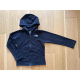 Campera Polar The North Face Niños T 5 Unisex Negro Capucha!