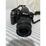 Cámara Nikon D3200 Con Funda Como Nueva 