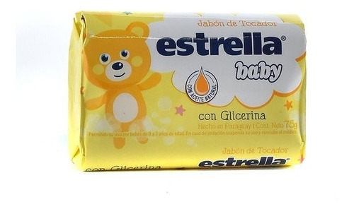  Jabón De Tocador Estrella Baby Con Glicerina 75g