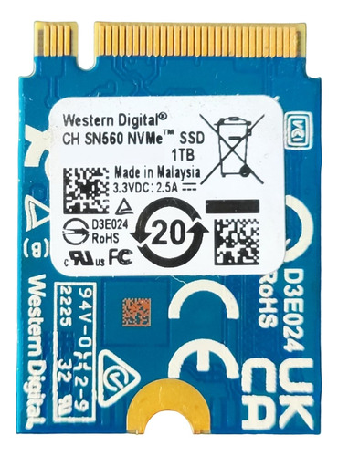 Ssd Nvme 1tb Western Digital M.2 2230 Sn530 Y Sn560