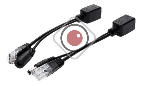 Par Splitter Inyector Eyector Alimentación Poe Camara Ip