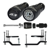 Slider Dianteiro Speed Style Yamaha R3 2023+ Preto Fosco