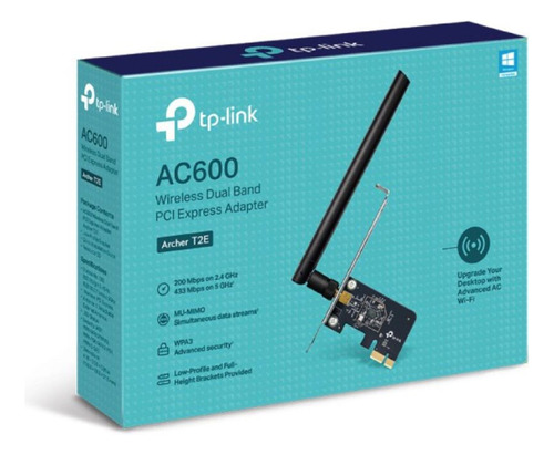 Tp-link Archer T2e Tarjeta De Red Pcie Wifi Banda Dual Ac600